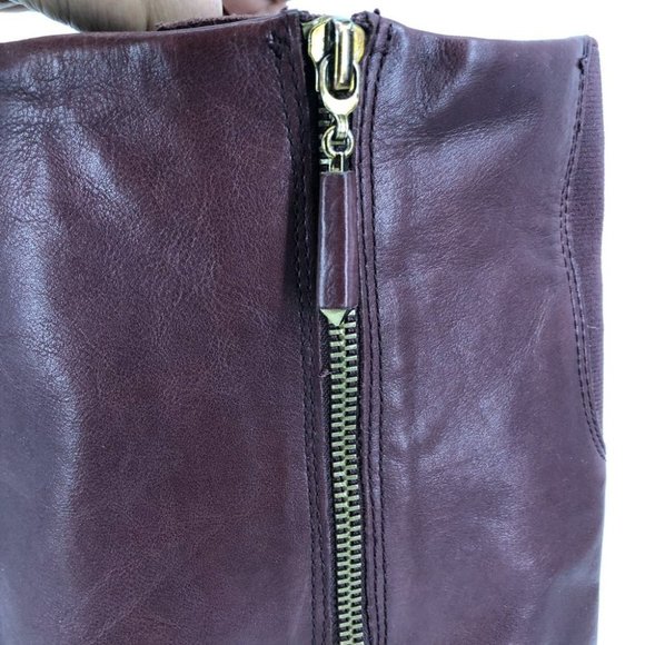 Juicy Couture Wine Red Morrel leather Knee High Boots size 10 - Picture 8 of 16